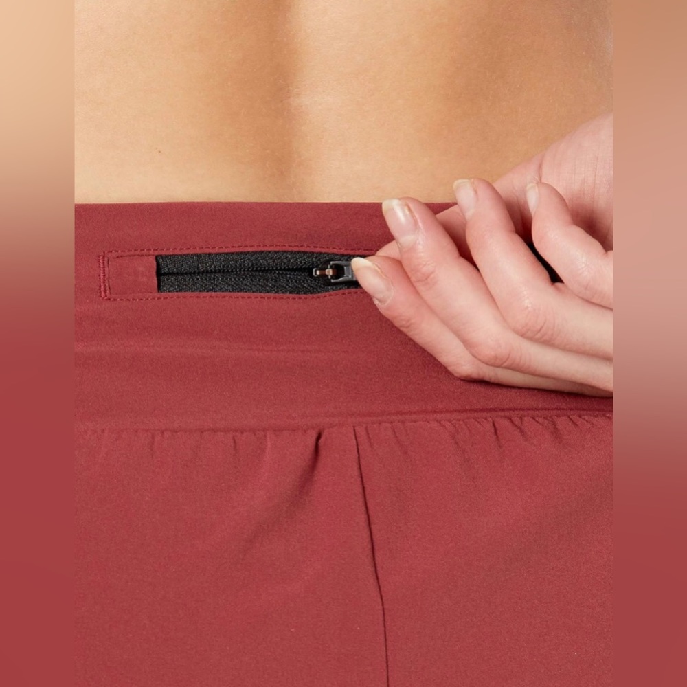 Core IO Standard-Fit Ruched Waistband Woven Running Shorts - Picture 3 of 6